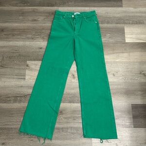 Green Zara jeans